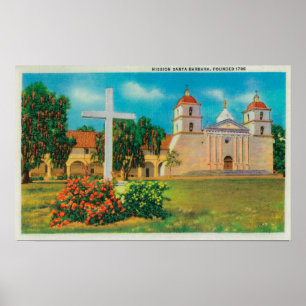 Mission Santa Barbara View Poster