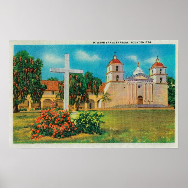 Mission Santa Barbara View Poster (Vorne)