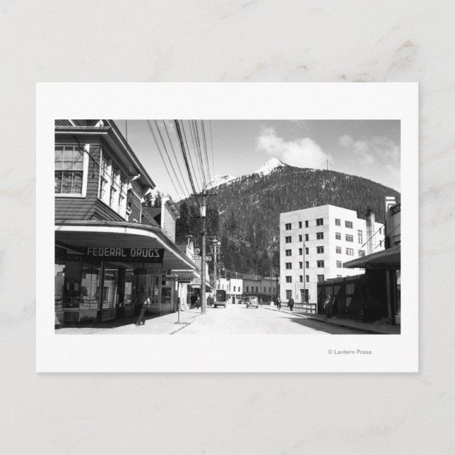 Mission Street im Zentrum von Ketchikan Postkarte (Vorderseite)