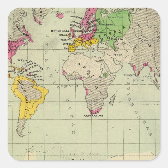 Missionen in der Welt, in Mähren Quadratischer Aufkleber (Vorderseite)