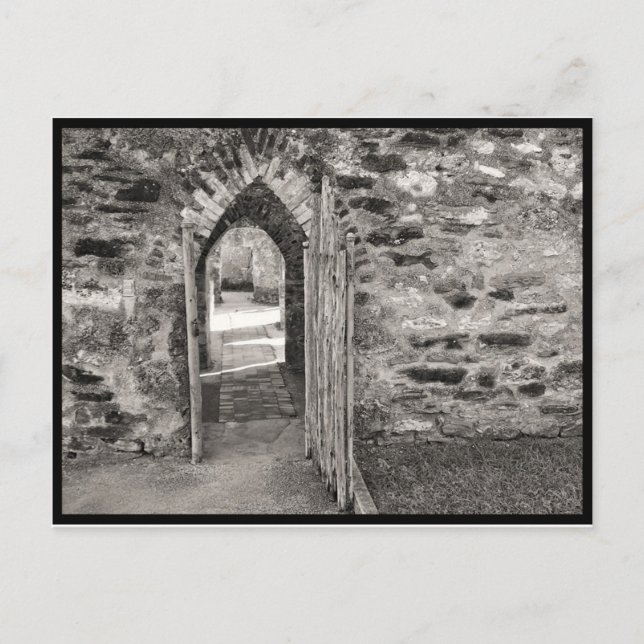 Missionen von San Antonio - Alte Tür Postkarte (Vorderseite)