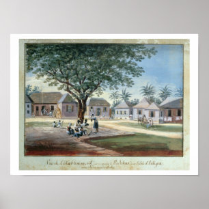 MissionsGebäude, St Johns, Antigua (w/c und Poster