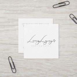 MISSIONSporträt-KARTE | Goldbürste Minimalistisch Quadratische Visitenkarte