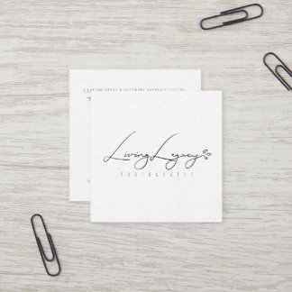 MISSIONSporträt-KARTE | Goldbürste Minimalistisch Quadratische Visitenkarte