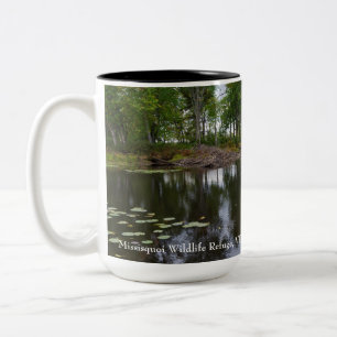 Missisquoi Fluss durch das Wildlife Refuge Zweifarbige Tasse