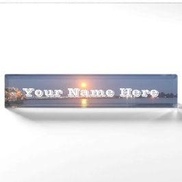 Mississipi River Sunrise Name Plate Namensplakette