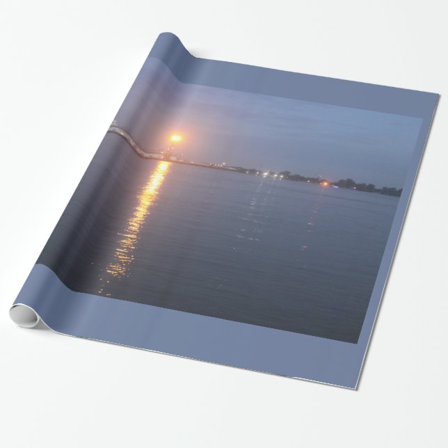 Mississipi River Sunrise Wrapping Paper Geschenkpapier (Ungerollt)