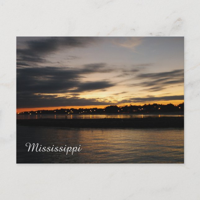 Mississipi Sunset Postkarte (Vorderseite)