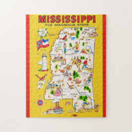 Mississippi 11x14 Vintage Karte