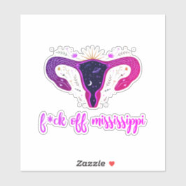 Mississippi Abortion Ban Celestial Uterus Protest Aufkleber