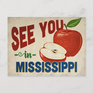 Mississippi Apple - Vintage Reise Postkarte