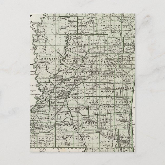 Mississippi Atlas Karte (Vorderseite)