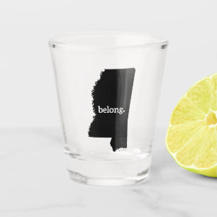 Mississippi Belong Staat Karte Schnapsglas