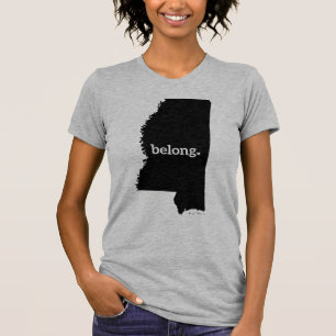 Mississippi Belong Staat Karte T-Shirt