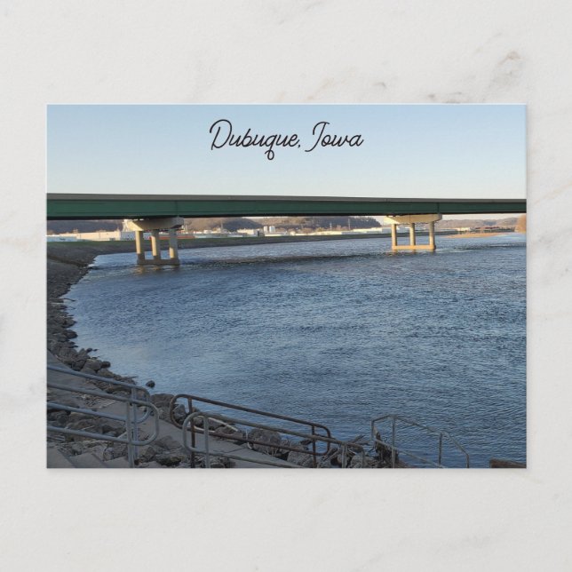 Mississippi-Brücke in Dubuque Iowa Postkarte (Vorderseite)
