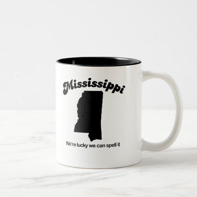 Mississippi - buchstabieren Sie es Zweifarbige Tasse (Rechts)