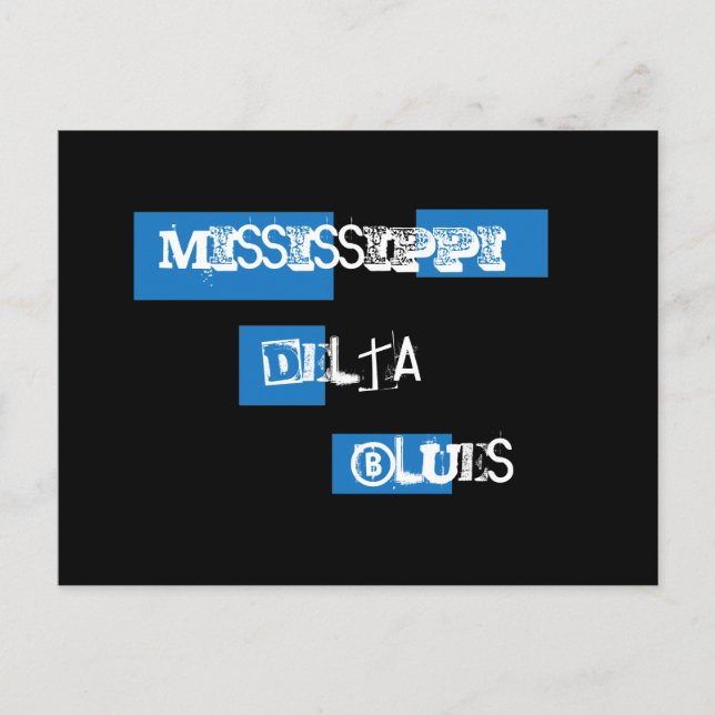 Mississippi Delta Blues Postcard Postkarte (Vorderseite)