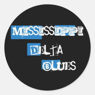 Mississippi-DeltaBlues-Aufkleber Runder Aufkleber