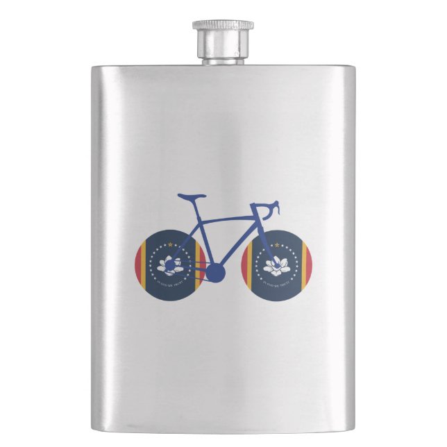 Mississippi Flag Cycling Flachmann (Vorderseite)