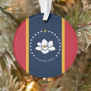 Mississippi-Flagge - Neue Magnolien-Flagge Ornament