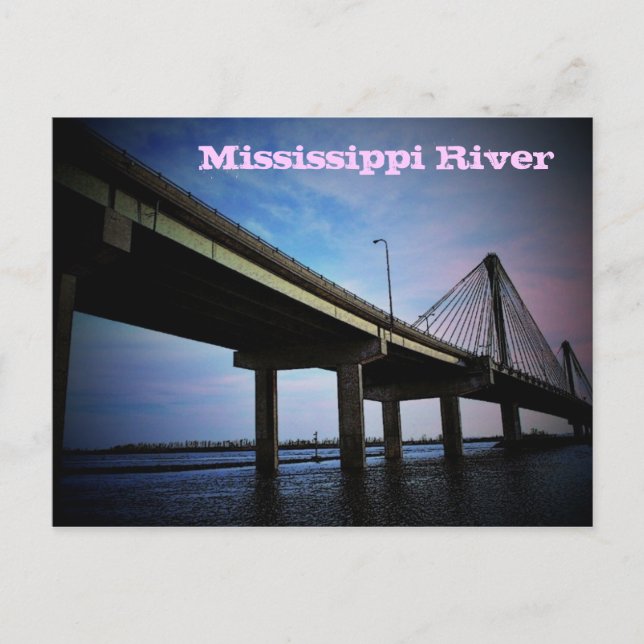 Mississippi-Fluss Postkarte (Vorderseite)