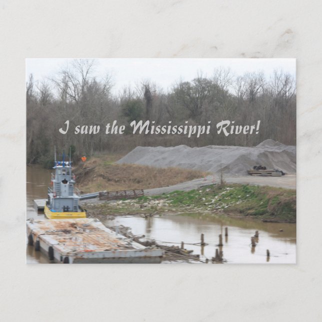 Mississippi-Fluss Postkarte (Vorderseite)