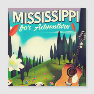 Mississippi für Abenteuer Magnetkarte