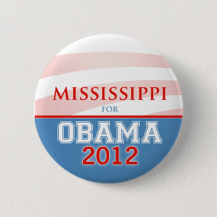 MISSISSIPPI für Obama 2012 Button