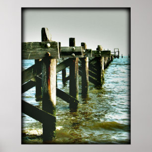 Mississippi Golfküste Fischen Pier Foto Poster