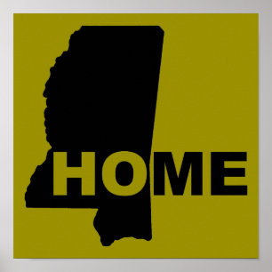 Mississippi-Heimat-Weg-von-Staatsplakat-Schild Poster