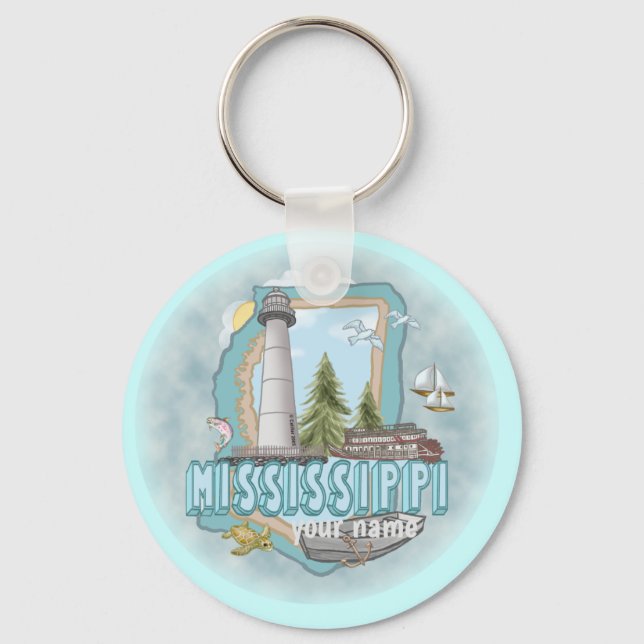Mississippi Lighthouse Schlüsselanhänger (Vorderseite)