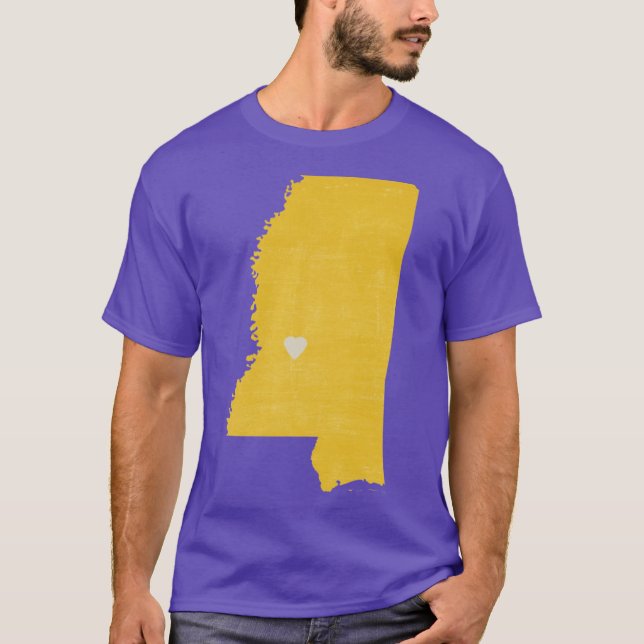 Mississippi Love in Yellow Oversized T-Shirt (Vorderseite)