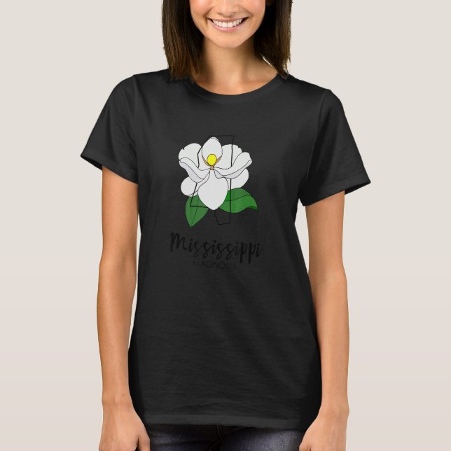 Mississippi Magnolia Flower T-Shirt (Vorderseite)