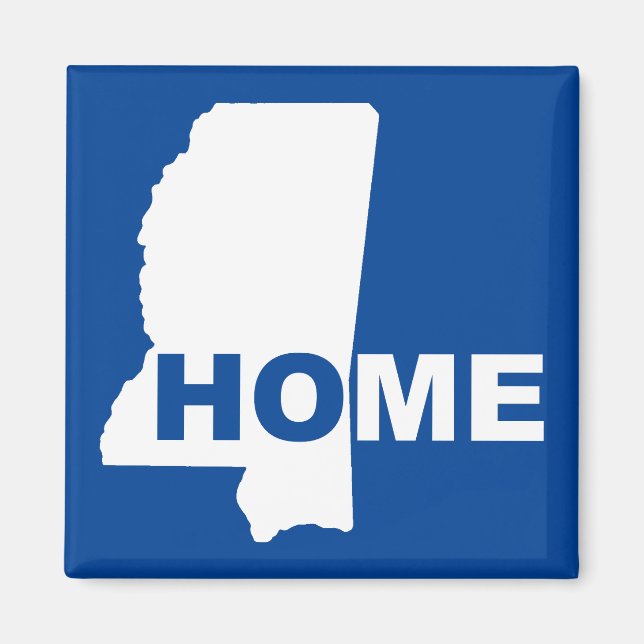 Mississippi Maison loin de l'État Fridge Magnet (Devant)