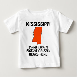 Mississippi - Mark Twain kämpfte hier mit Grizzlyb Baby T-shirt
