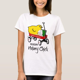Mississippi Mobile Notary Chick Red Wagon T-Shirt