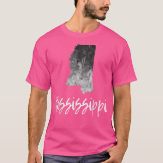 Mississippi MS Map Grunge Vintager Graphic Staat T-Shirt