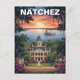 Mississippi Natchez Travel Postkarte