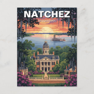 Mississippi Natchez Travel Postkarte