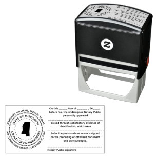 Mississippi Notary Public Acknowlegement Briefmark Permastempel