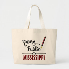 Mississippi Notary Public Ink Pen Jumbo Stoffbeutel