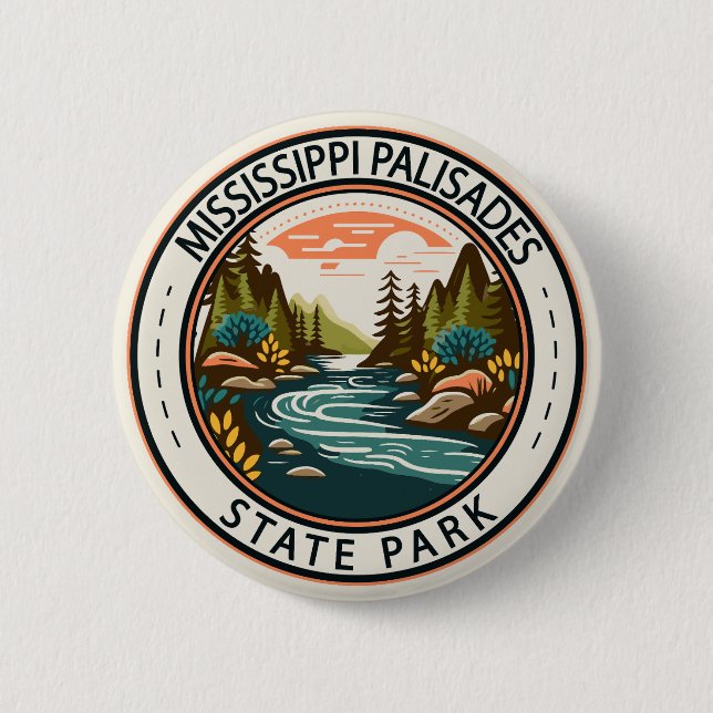 Mississippi Palisades Staat Park Illinois Abzeiche Button (Vorderseite)
