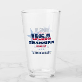Mississippi Patriotic Pride Personalisiert Glas
