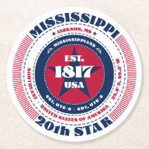 Mississippi Red White Blue Typografie