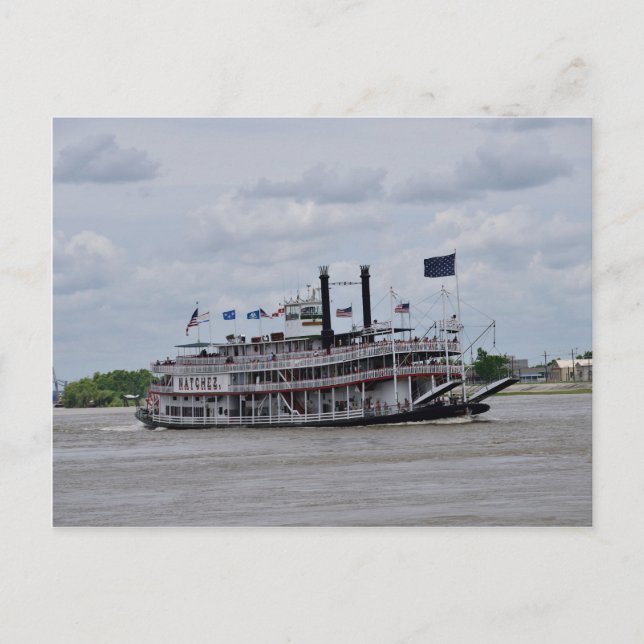 Mississippi River Boat New Orleans Postkarte (Vorderseite)
