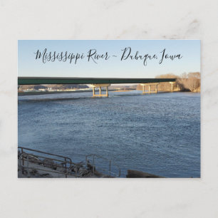 Mississippi River, Dubuque, Iowa Andenken  Postkarte