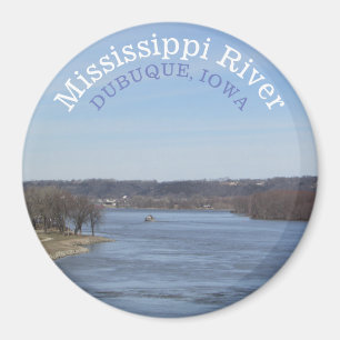 Mississippi River, Dubuque Iowa Magnet souvenir