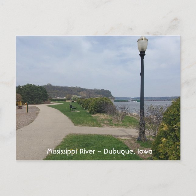 Mississippi River, Dubuque, Iowa Photo Carte Posta (Devant)