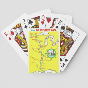Mississippi River Map Spielkarten