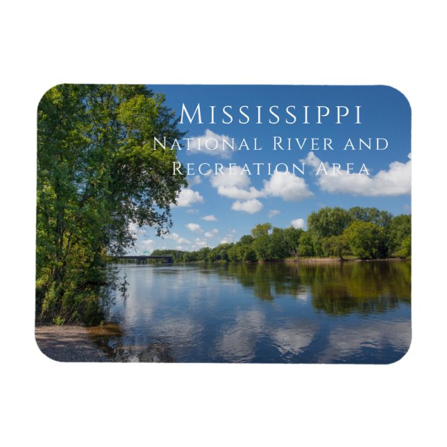 Mississippi River Sunny Day, nördlich von Minneapo Magnet (Horizontal)